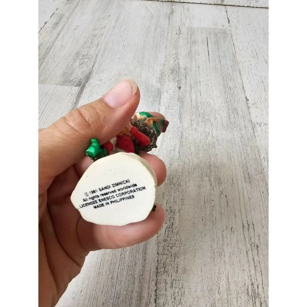 Enesco nimble AS IS football player Sandi zimnicki North Pole village elf vintag